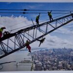 Unique World Trade Center Construction Site High-Quality Framed Photograph signed by Larry Silverstein (Crane)