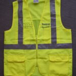 Original WTC Construction Safety Vest signed by Larry Silverstein